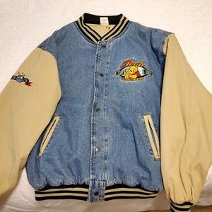 Vintage Disney Winnie The Pooh Varsity Jean Jacket